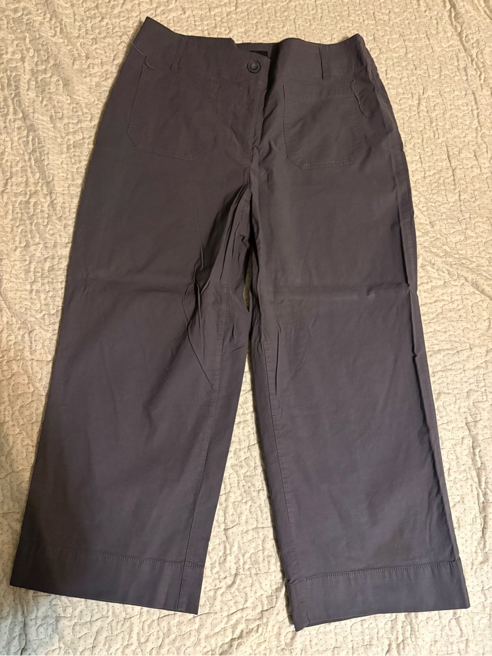 Women Wide-Leg Casual Pants in Dark Gray